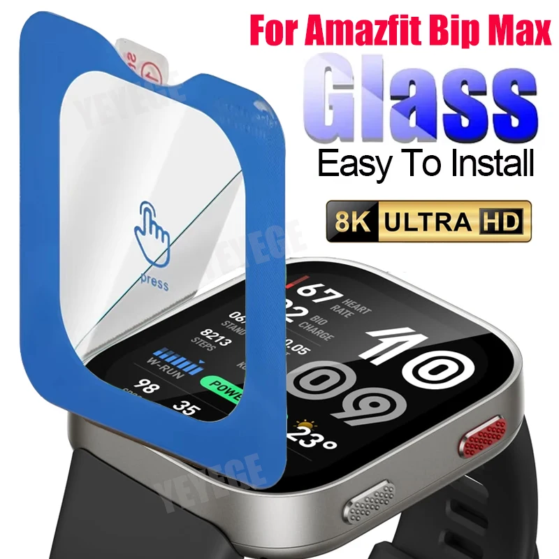 Easy Install Tempered Glass For Amazfit Bip Max Screen Protector Film Compatible For Huami Amazfit Bip Max Protective Glass