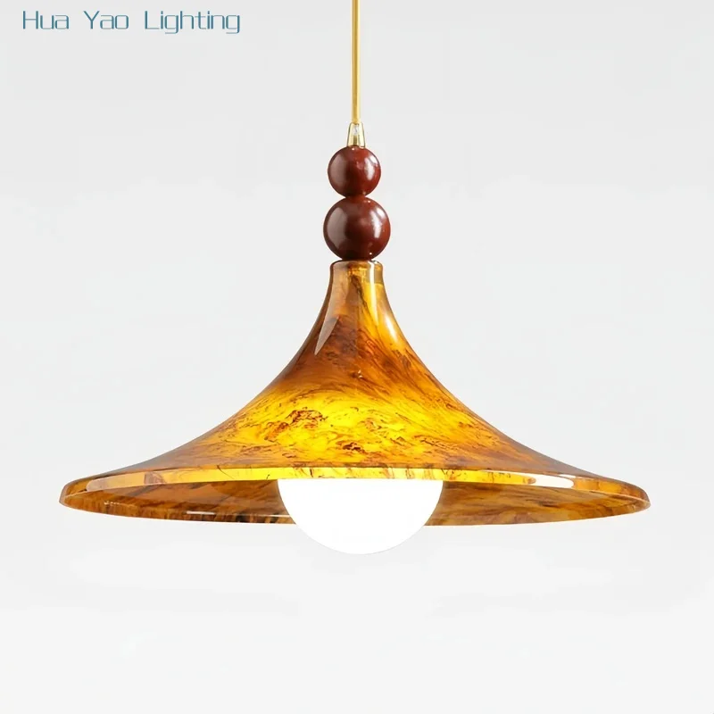 D42cm Lotus Leaf Pendant Lights Flowe Hanging Lamps Home Decor Lighting for Island Coffee Shop Hotel Homestay Study Bedroom Lamp