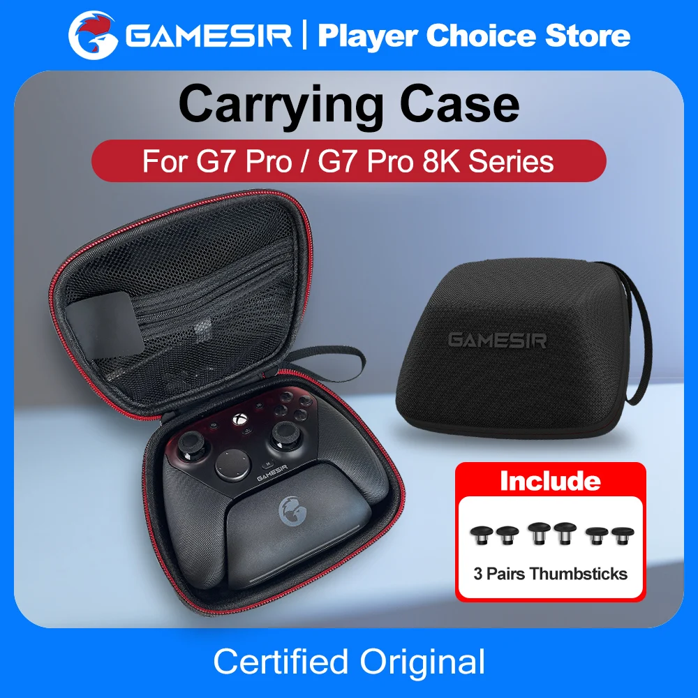 GameSir G7 Pro 8K Carrying Case for G7 Pro Wuchang ZZZ Aimlabs Champion Edition with 3 Pairs Swappable Thumbsticks Handy Bag