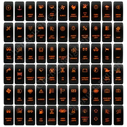 12V 24V Laser Rocker Switch Orange Led Light ON OFF / ON OFF ON for Car Boat Polaris RZR Can-Am ATV UTV RV Maverick Commander
