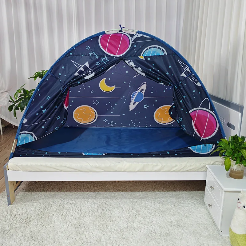 

Children's bed tent bedroom full cover oversized sleeping mosquito cover indoor boy game house cross-border