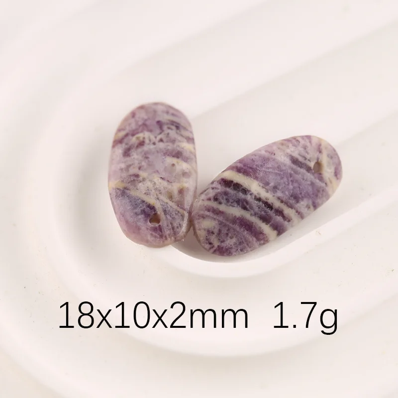 B&F Earring Drill Accessory Ocean Jasper—Fashion Handmade Natural Jewelry Charm Gift Accessories 18x10x2mm 1.7g