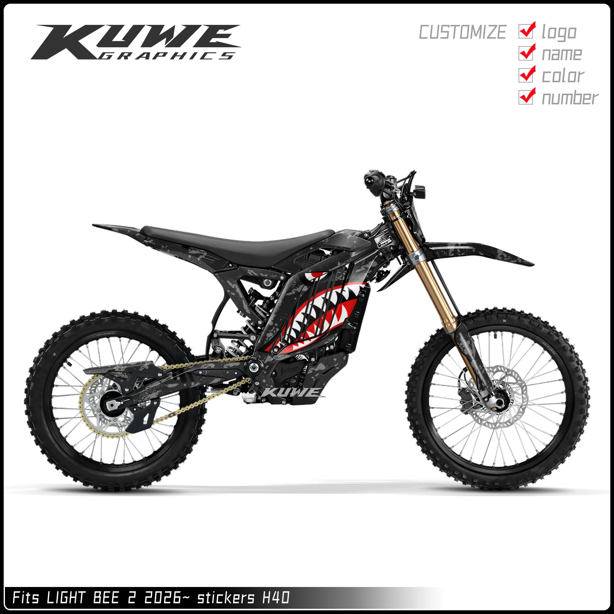 Suitable for Surron Light Bee2 Graphics Kit Decals Kit Sticker H40