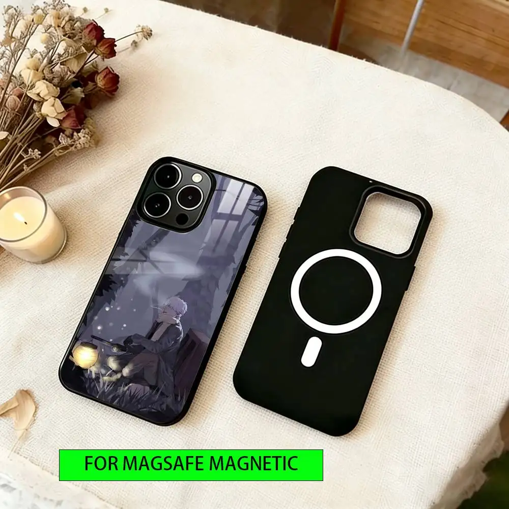 Mushishi Phone Case Magnetic with Magsafe Wireless Charging For iPhone17,16,15,14,13,12,11 Plus,Pro view 2