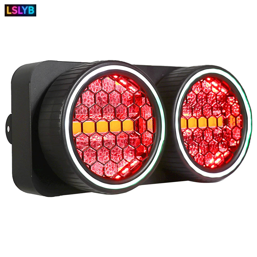 

200W Golden COB Stage Light With RGB LED Strips Dual Eye Retro Par Lights DMX512 For Wedding Club Theater Stage Lighting