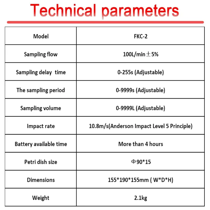 Laboratory LCD Display Portable Microbial Air Sampler