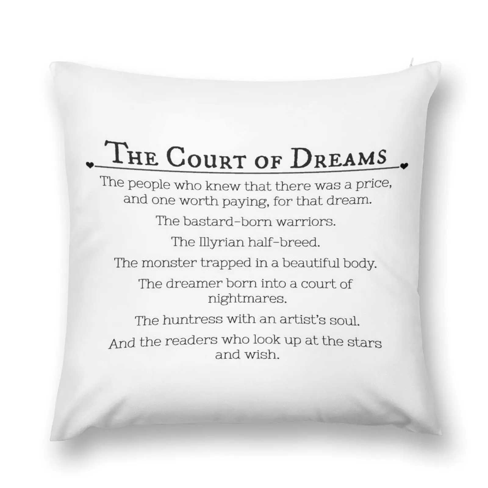 

The Court of Dream & The Readers who Look up the stars and wish. (Sarah J. Maas Quote) Throw Pillow Cushions For Sofa pillow