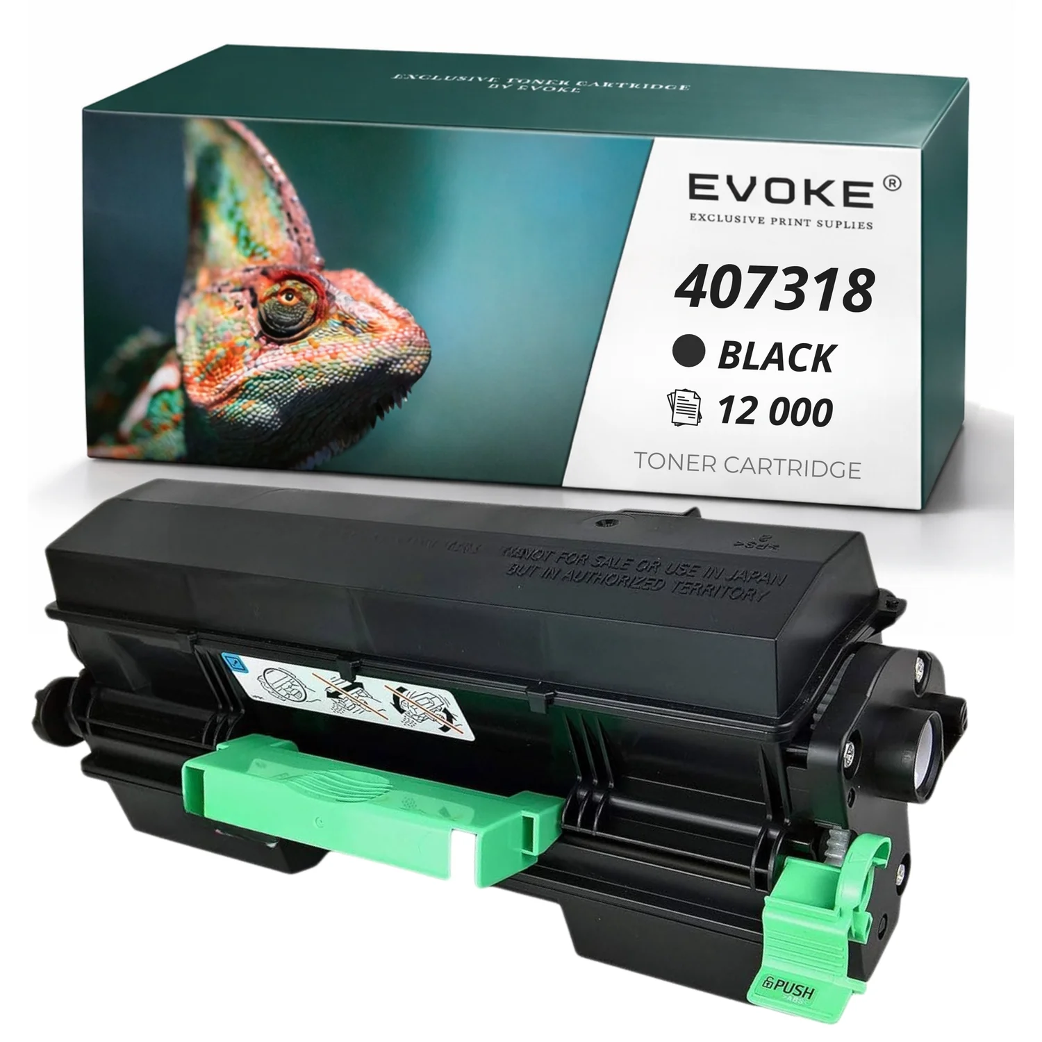 Evoke compatibele toner voor Ricoh Sp4510 407318 Zwart 12000 pagina's Aficio Sp 4510