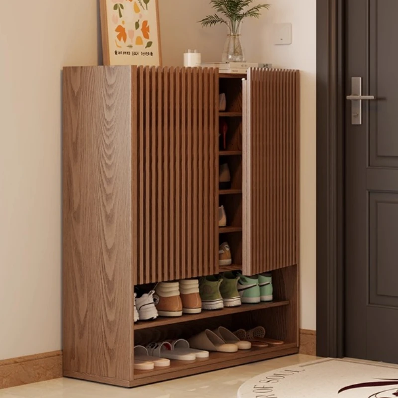 

Entryway Wood Shoes Rack Vintage Luxury Space Saving Shoes Rack Storage Unit Meuble De Rangement Multifunction Furniture