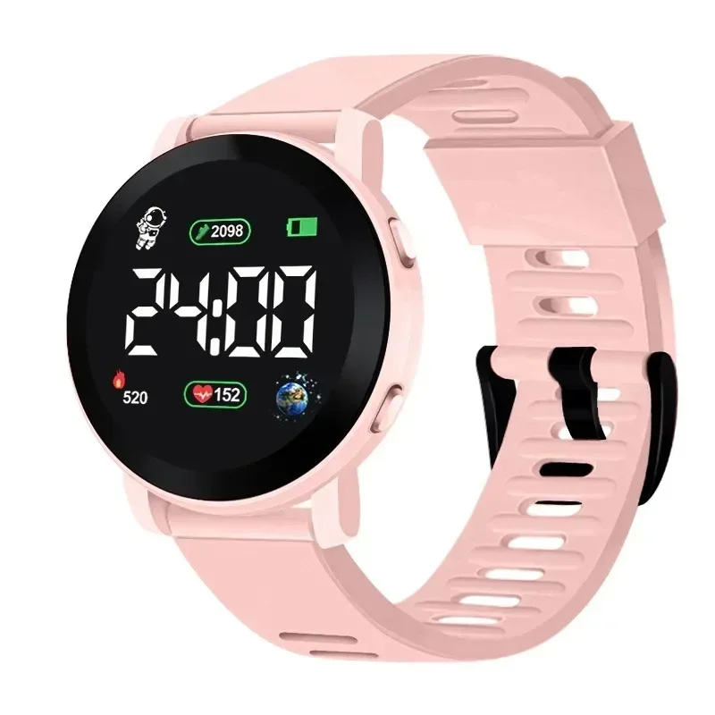 Reloj Digital deportivo para niños, pantalla LED resistente al agua, relojes electrónicos para niñas y niños, reloj de pulsera de silicona