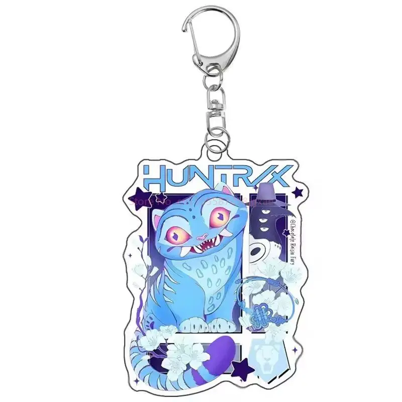 Spot k-pop caçadores de demônios criativo 2d acrílico anime periférico chaveiro pingente mochila pendurado pingente decoração presentes