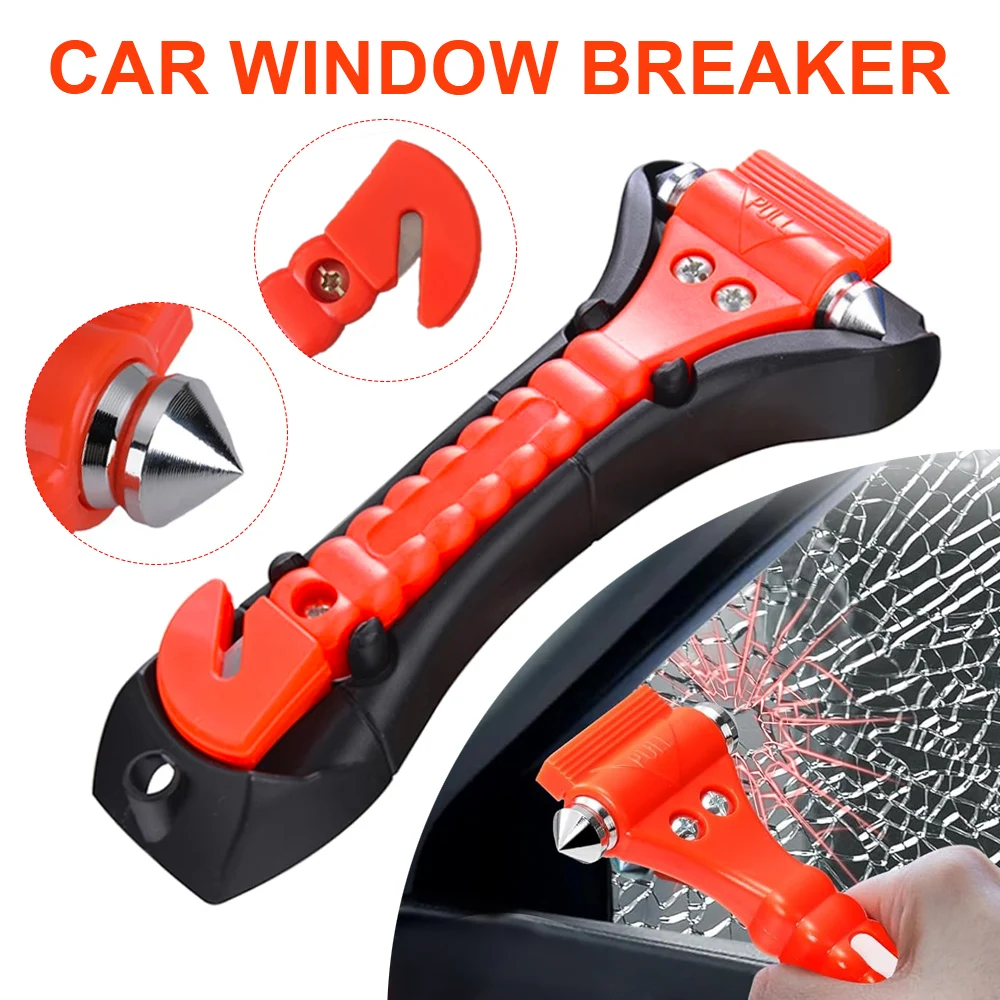 1/2pcs  Window Breaker Seatbelt Cutter 2-in-1 Emergency Car Glass Punch Hammer Auto Escape Life Rescue Tool