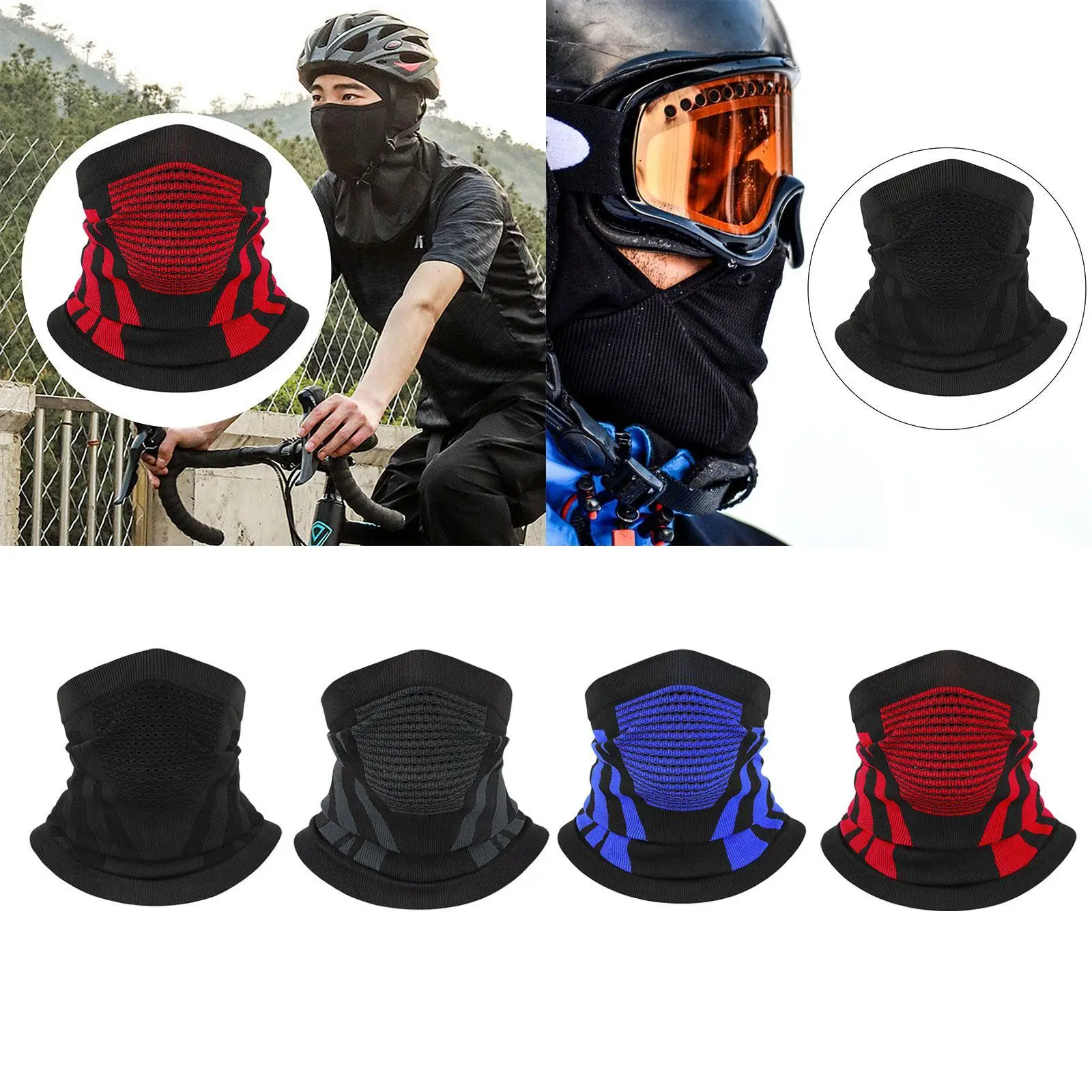 Guêtre chauffe-cou d'hiver, écharpe légère pour temps froid, masque facial, cagoule pour course à pied, vélo par temps froid, ski pour hommes