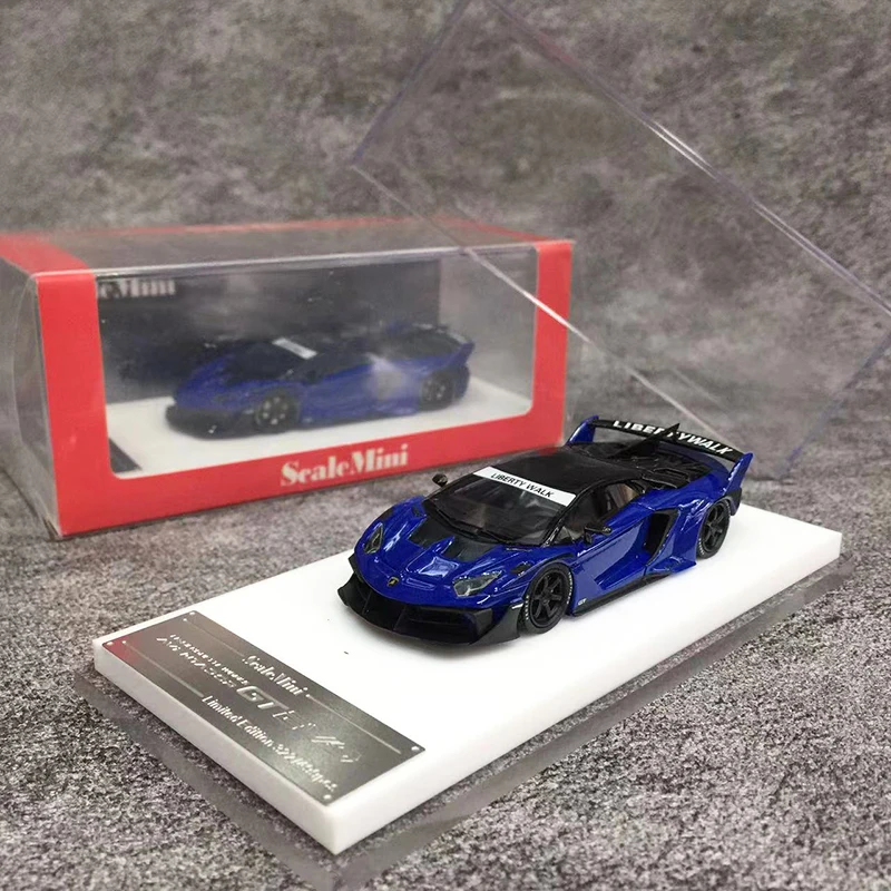 

ScaleMini 1:64 Model Car GT EVO Wide Body Resin Sport Vehicle Collection - Blue