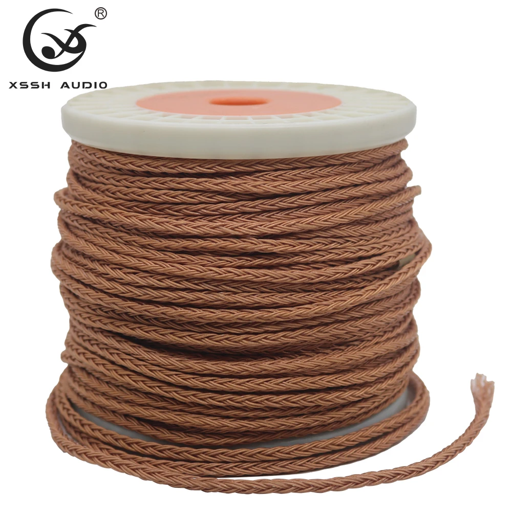 5N PCOCC Single Crystal Copper Bulk Audio Cable OD 4.5mm 16 Strands Soft Upgrade Wire for HIFI Amplifier Speaker Audio Equipment