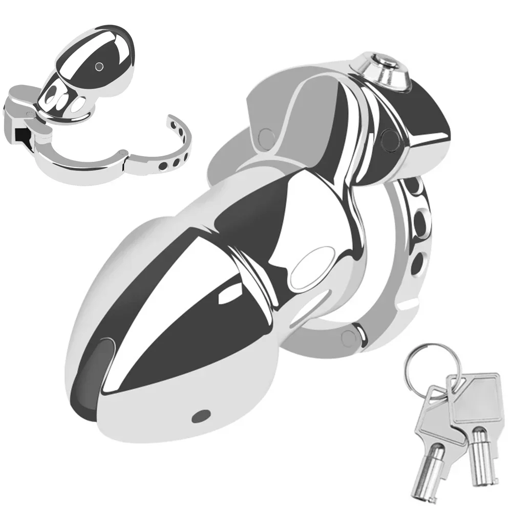 2024 NEW Male Chastity Device Penis Ring Size Adjustable Metal Cock Cage Sex Toys for Men Penis Urethral Lock Adult Game