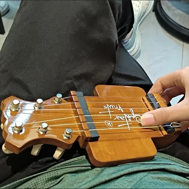 

Portable Guitar Right-hand Practice Device Solid Wood Finger Trainer Practice Fingerboard Pocket Guitar Stringed Instruments