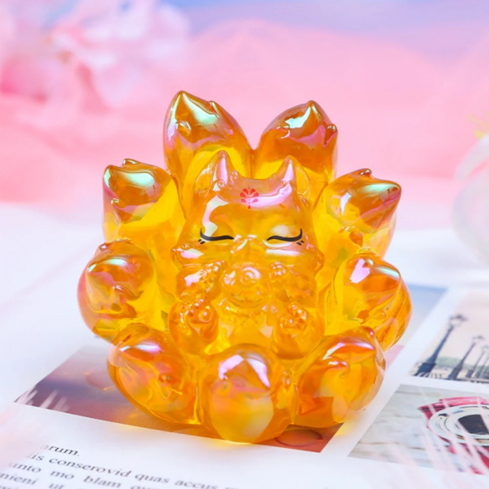 Ancient Nine Tailed Fox Rose Fairy Night Light Series Blind Box Toys Kawaii Doll Action Figure Toy Collectible Model Mystery Box