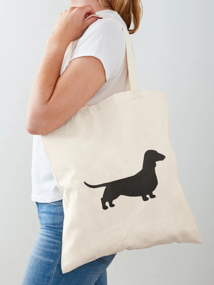 

Dachshund Dog Silhouette(s) Smooth Coated Wiener Dog Tote Bag canvas tote bag ecological bags canvas tote bags cute bag