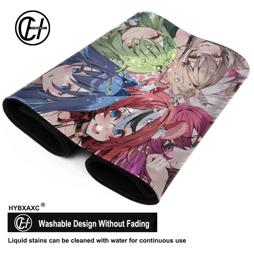 1200x600 Ouro Kronii Anime Hololive Girl Mousepad Large Gaming Mouse Pad Large LockEdge Computer Keyboard Table Desk Mat