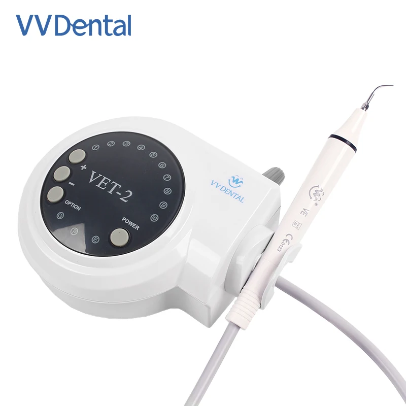 

VV Dental VET-2 Ultrasonic Dental Scaler Oral Care Equipment for Tooth Cleaning and Whitening Supplies with Handpiece 5 Tips