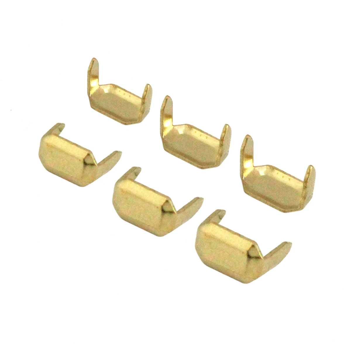 200 pcs Brass Leather Staples Two Prong For DIY Belt Loops Keeper Connect Craft Fastener Hardware Accessories