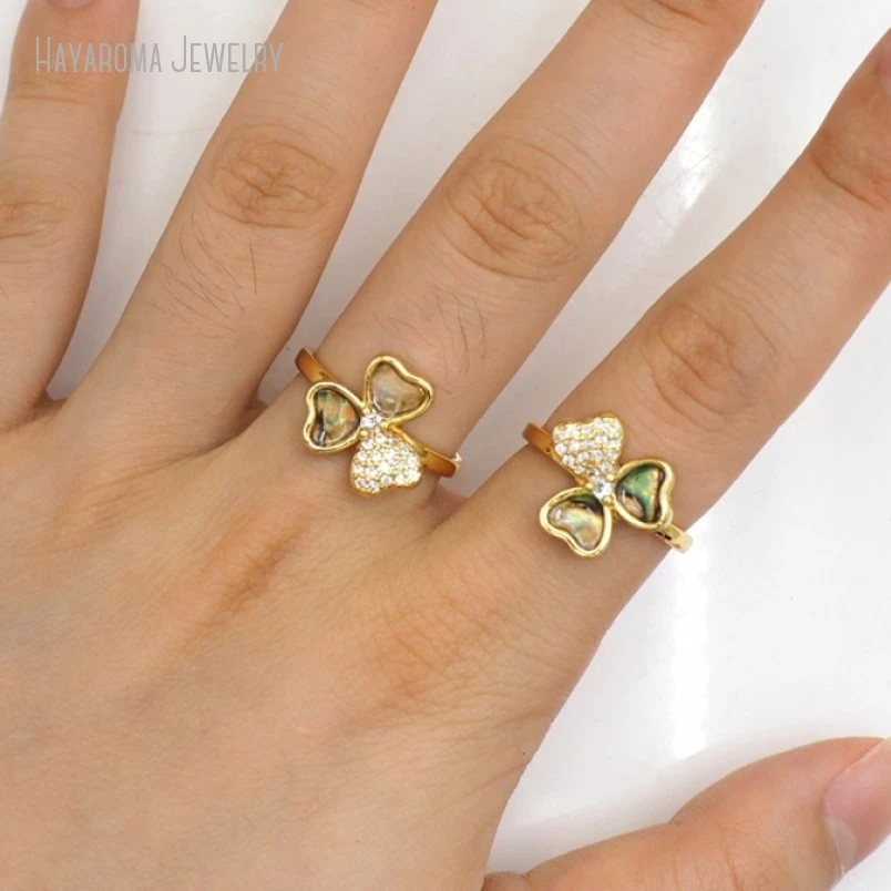 10Pcs Invisible Setting Wholesale Red Hearts Heart Shape Point Gift For Her Gold Color Copper Ring RM50875 image 3