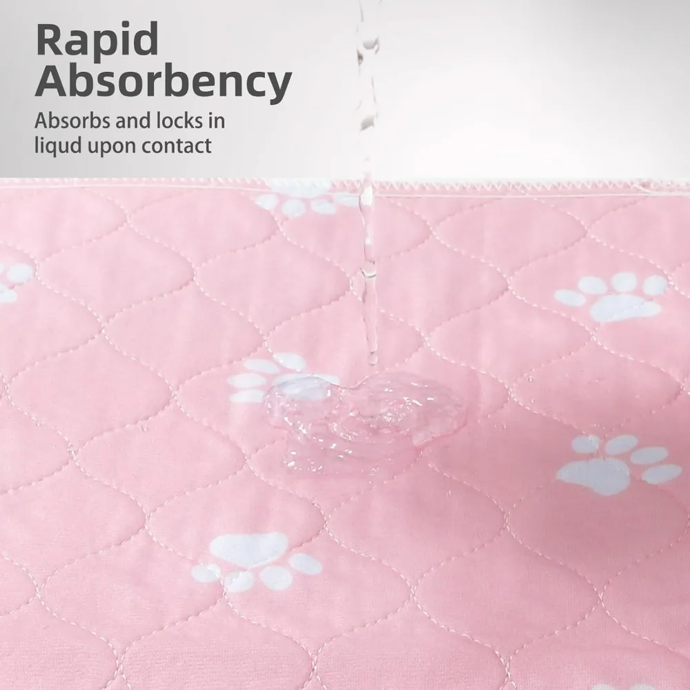 

2 Pack 36" x 41" Waterproof Reusable Puppy Potty Training Pads Whelping Mat- Fast Absorption Non-Slip Pet Food Feeding Mat