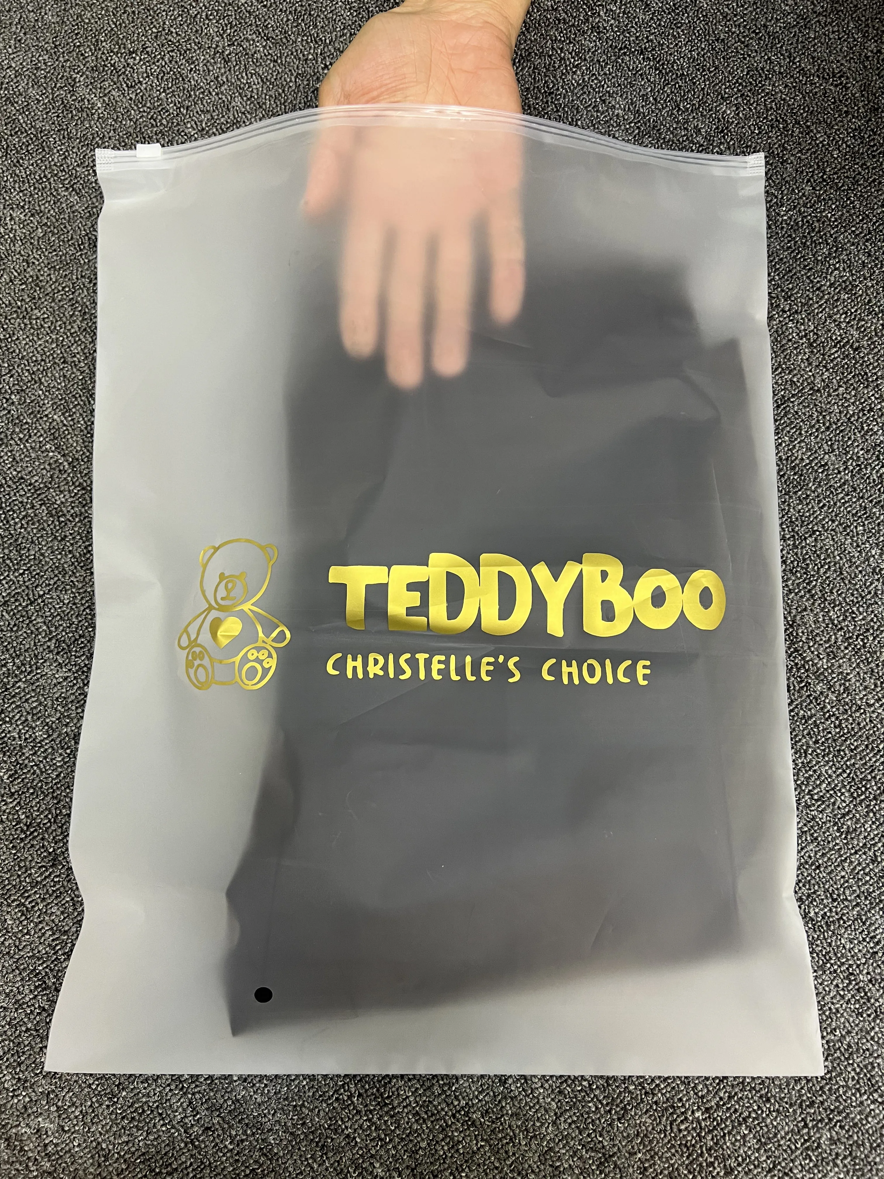 Plastic Bag with Custom Logo Printing, Slide, Matte, Frosted, Biodegradable, Zipper, Clear, Clothing, T-shirt, Poly Zip Bag wi