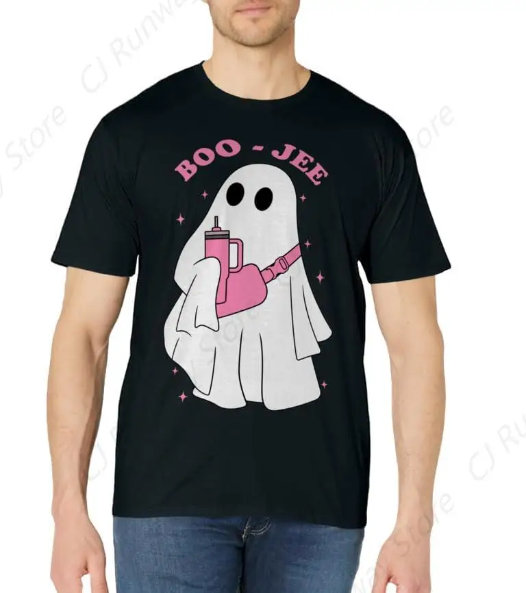 Funny Boo-Jee Ghost halloween boo jee ghost spooky season T-Shirt Man T-shirts Hipster Breathe Women Tees