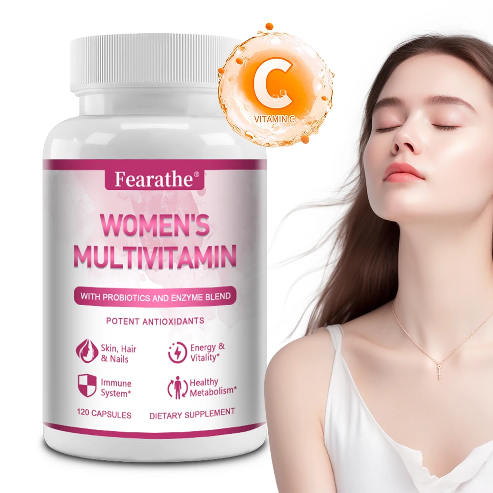 

Women's Daily Multivitamin Capsules - Natural Energy Support, Boost The Immune System, Promote Healthy Skin, Hair and Nails