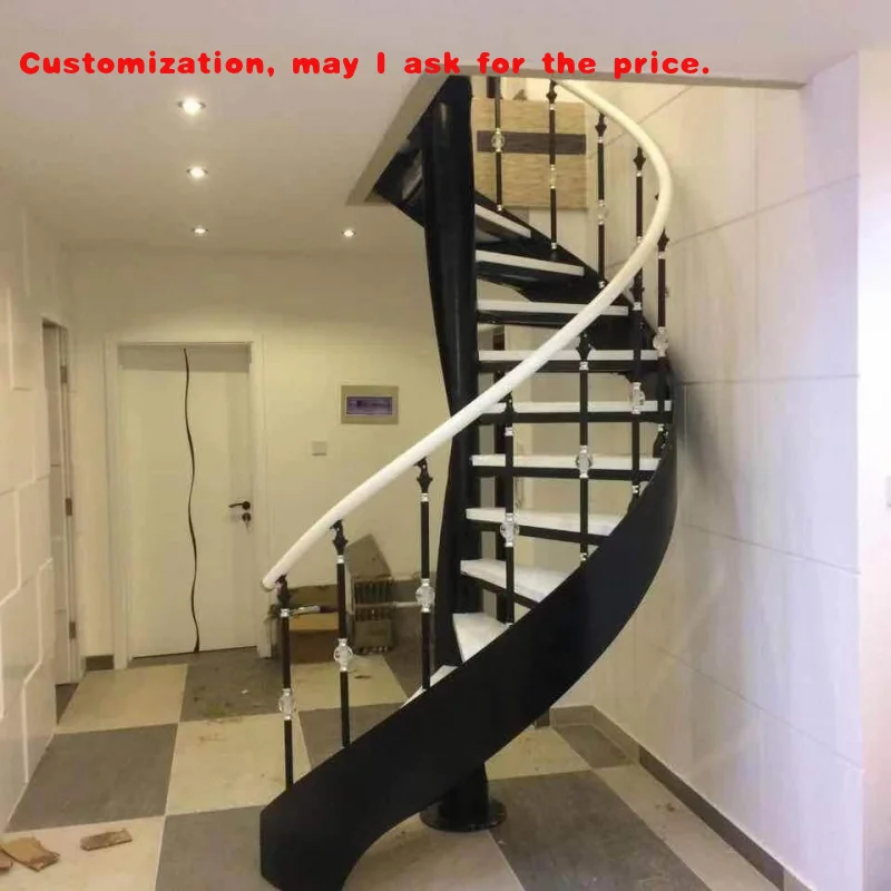custom.Curved Staircase Motion-activated Lighting Energy Efficient Curved Staircase With Automatic Sensors