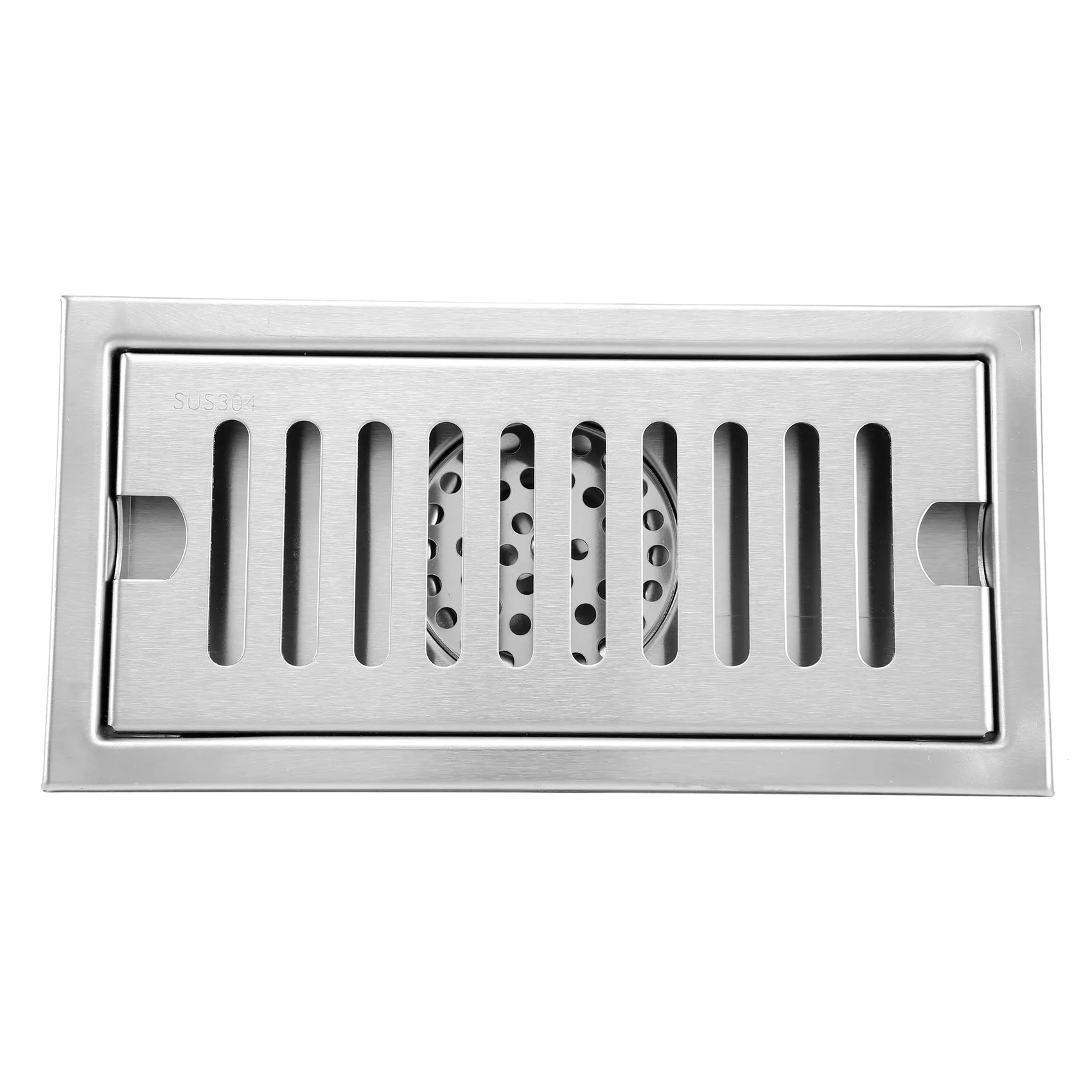 EYFL-Rectangular Linear Shower Floor Drain Long Linear Drainage Channel Drain For Hotel Bathroom Kitchen Floor 20Cm