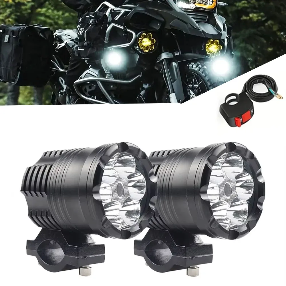 Faro LED para Motocicleta, Foco Antiniebla para BMW R1200GS ADV F800GS F650 K1200S, Faro Auxiliar LED, Lámpara de Ensamblaje para Moto