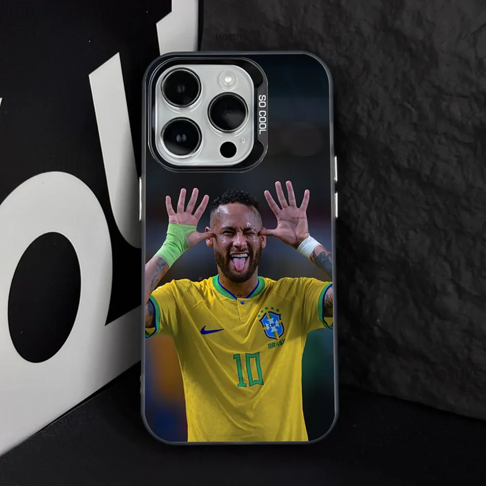 Neymar Phone Case Phone Case IMD Color Silver Shell For IPhone 16 15 14 13 12 11 Pro Max Plus