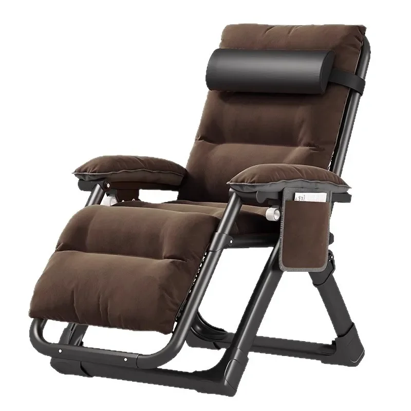 Folding lunch break for the elderly, sitting and sleeping, chairs for home use, balconies, leisure backrests, winter offices