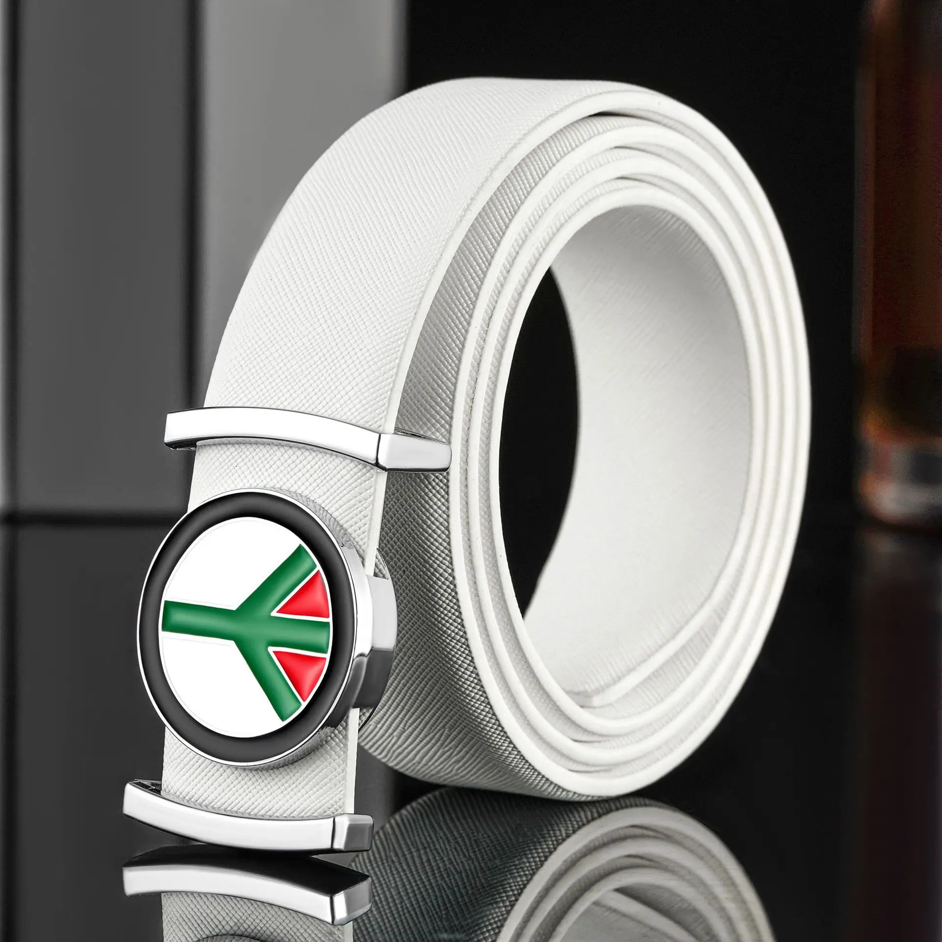 حزام جلد ماركة فاخرة للرجال والنساء مصمم سبيكة مشبك حزام الخصر الإناث الجينز بنطلون فستان حزام الخصر