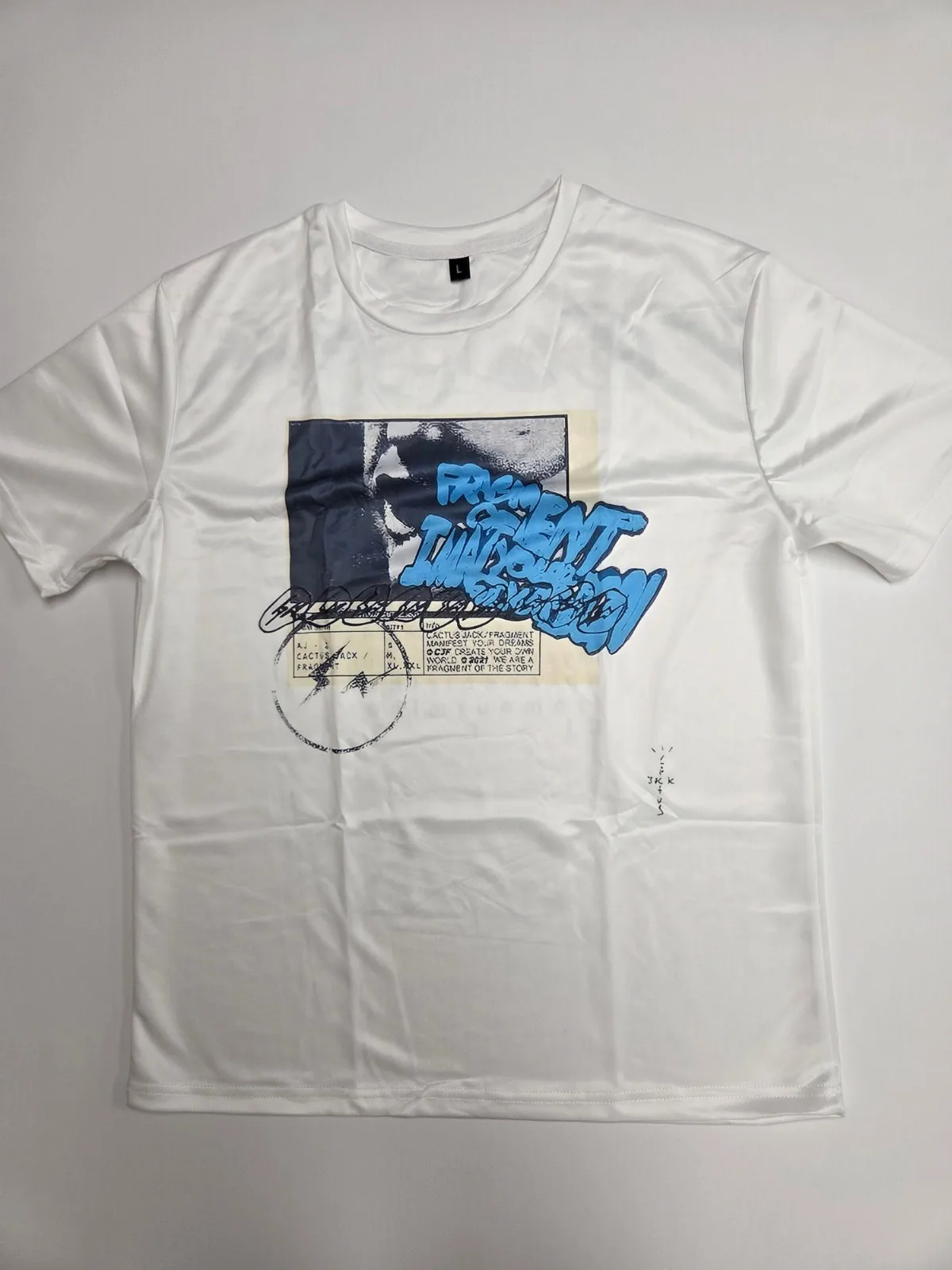 Travis Manifest White Dry Fit T-Shirt Regular Fit Size S/M/L/XL T50