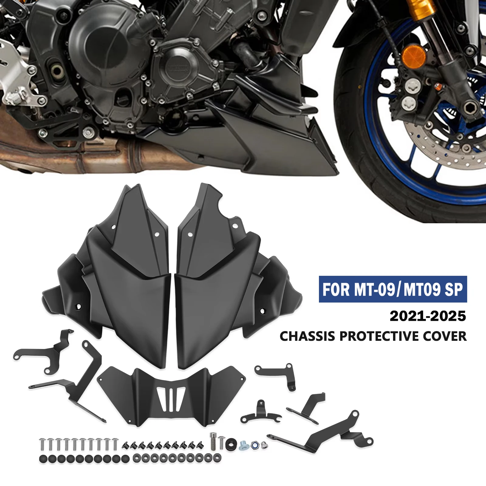 

For MT-09 SP 2025 mt09sp 2024 2023 2022 2021Motorcycle Accessories Chassis expedition Skid Plate Engine Chassis Protective Guard