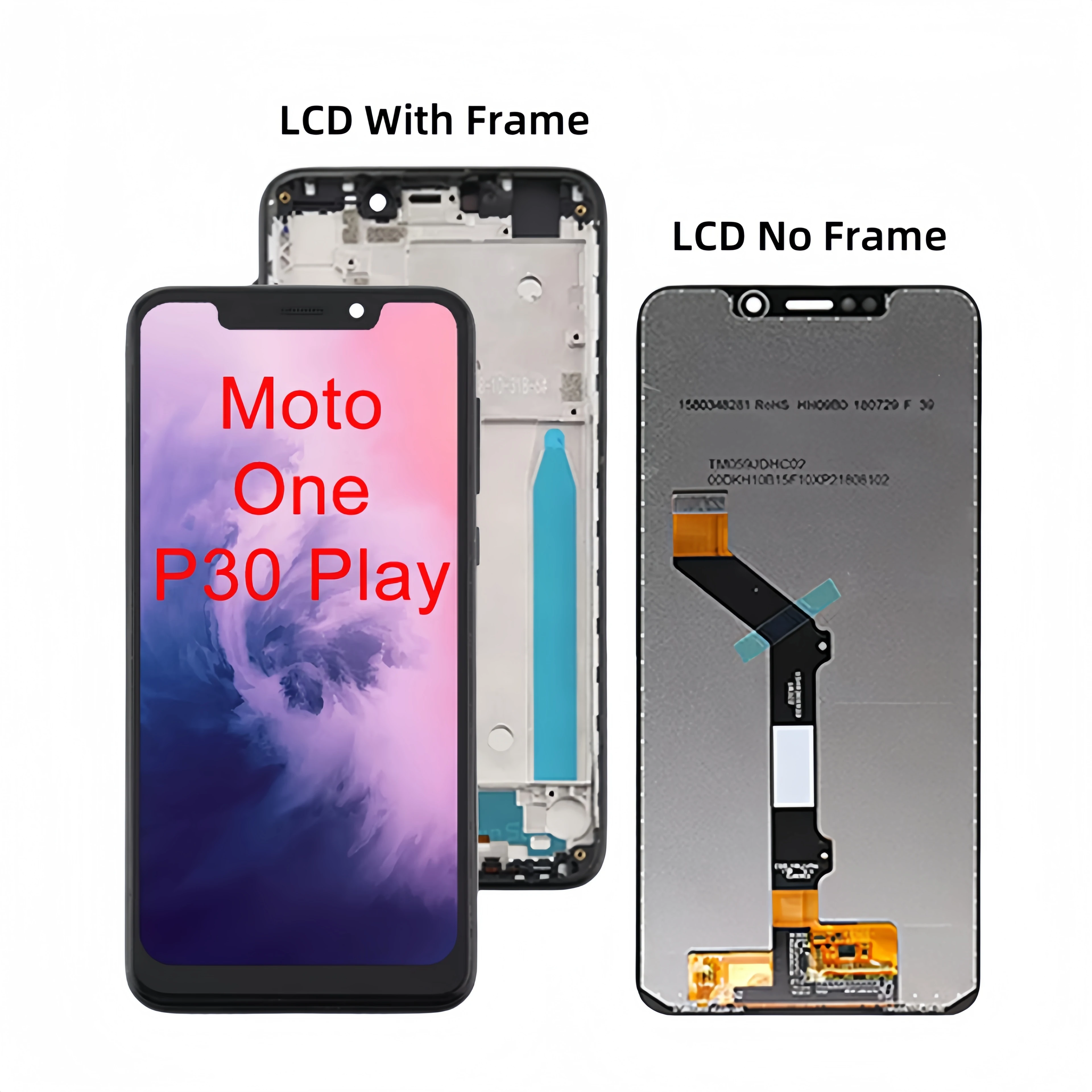 LCD Display Touch Screen Digitizer Assembly Replacement, Fit for Motorola Moto One P30 Play XT1941