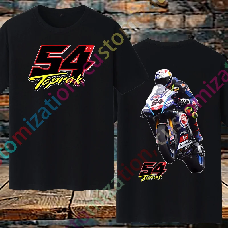 New Toprak Razgatlioglu 54 GP Race Legend T-Shirt Men Short Sleeve Adventure Sport Casual White Tops Motorcycle Riding Tees