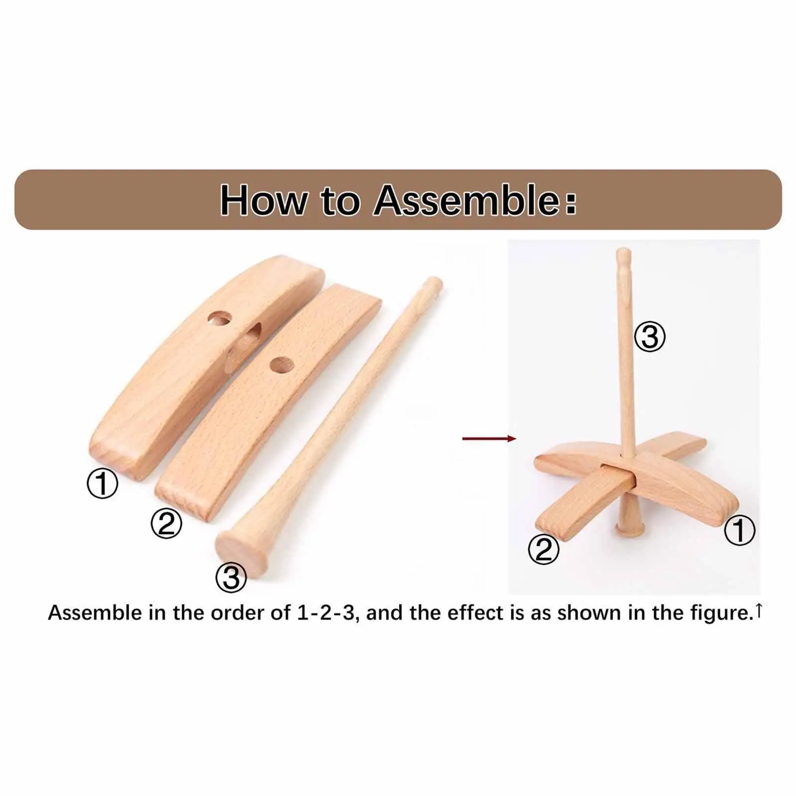 Solid Wood Drop Spindle Turkish Style Yarn Spinning Tool for DIY Weaving Knitting and Felting - view 5