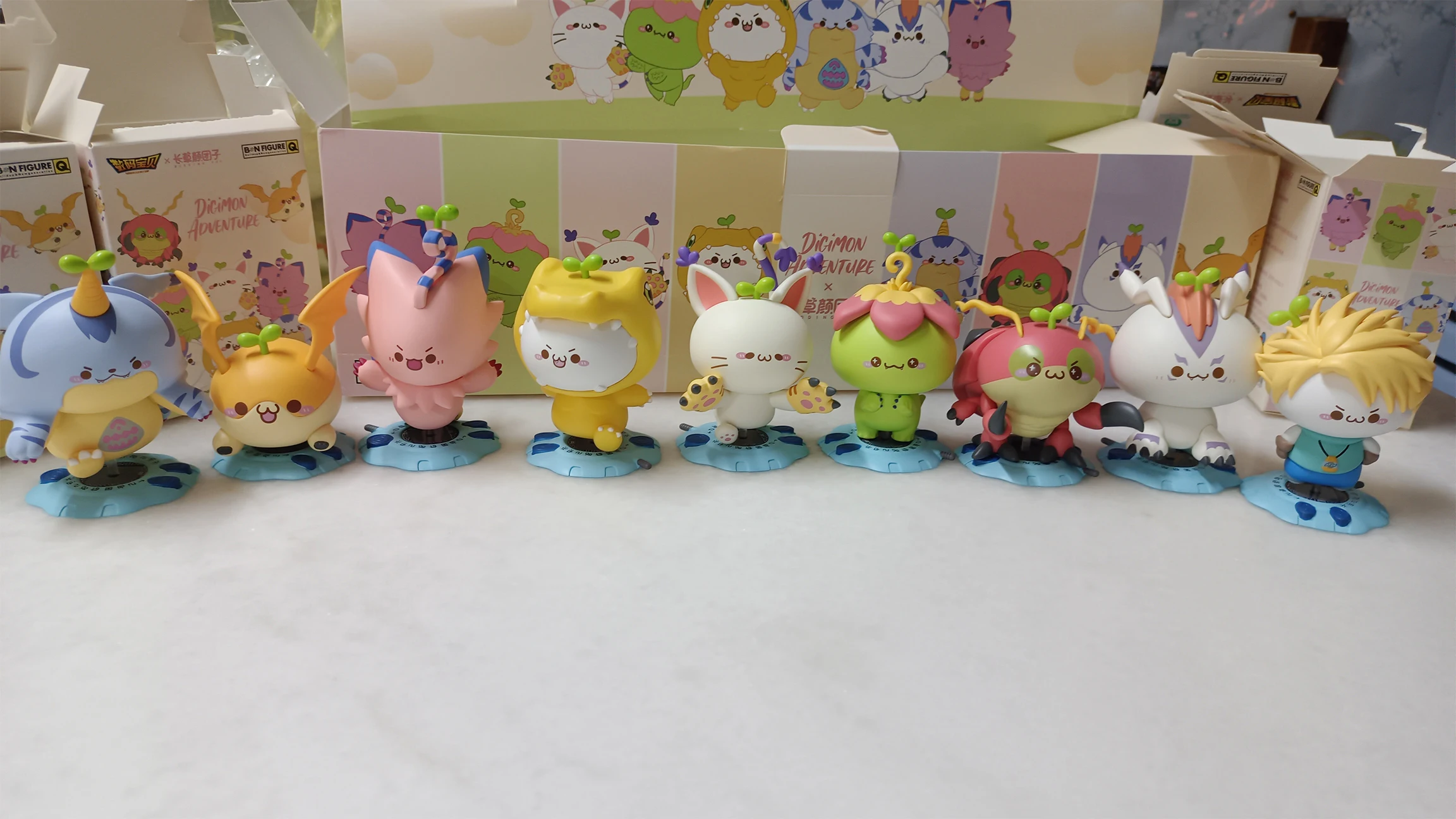 In Stock Bandai Digimon Adventure Series Blind Box Toy Doll Cute Kawaii Anime Figure Agumon Gabumon Patamon Tailmon Children Day