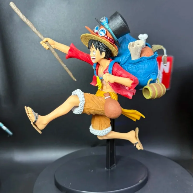 

17cm One Piece Anime Figure Running Sabo Backpack Portgas D Ace Monkey D Luffy Action Figure Collection Model Ornaments Toy Gift
