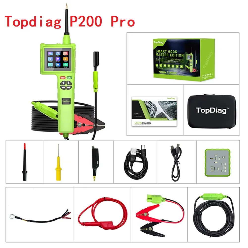 Topdiag p200 pro jdiag sistema de circuito testador kit sonda circuito potência detecção vazamento osciloscópio ferramenta diagnóstico