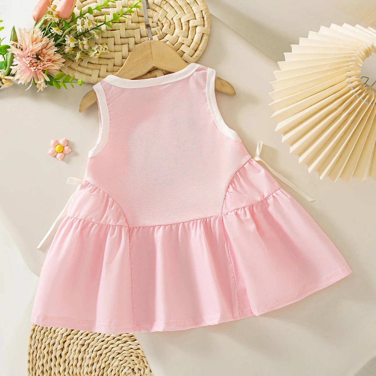 Baby Girl Pink Dress Summer New Cute Cartoon Children'S Clothing (6 Months -4 Years Old)