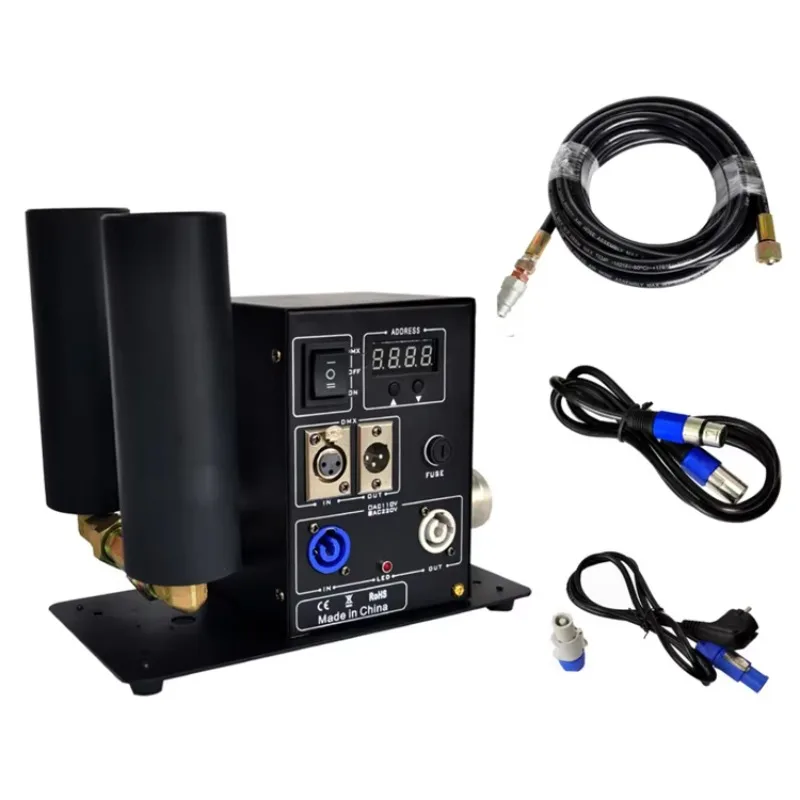 【Wholesale Price】 Double Tube Twin Dual Head Side DMX Stage Co2 Jet Machine For Nightclub Bar DJ Disco Concert Performance