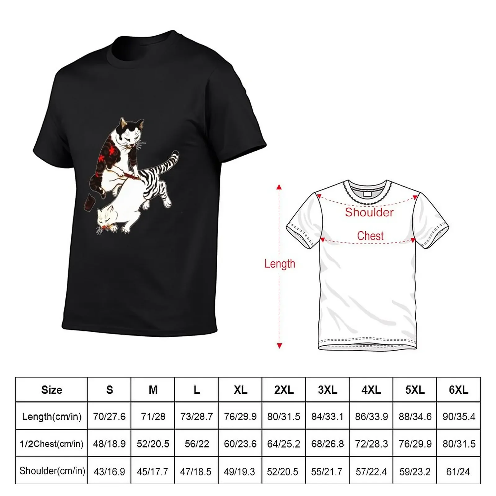 Tebori Monmon Cats, Cats Tebori Monmon T-Shirt aesthetic clothes anime clothes men workout shirt