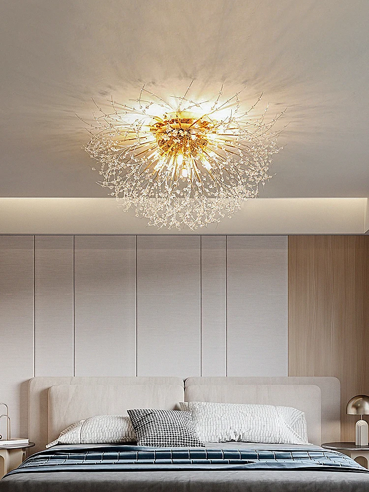 Dandelion lamp bedroom led lights creative designer lustre living room ceiling lights crystal light modern lighting romantic