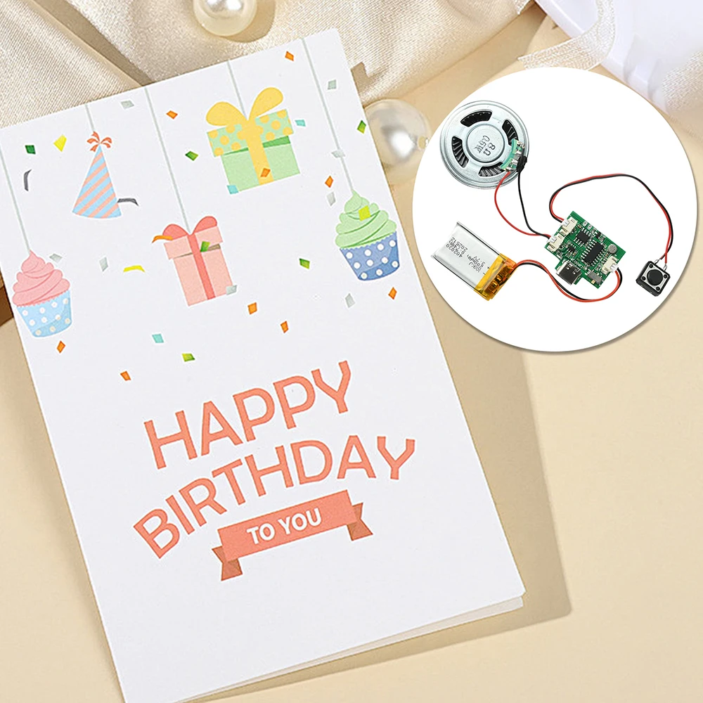 8M MP3 Typ-C Lade- und Audio-Download-Modul mit Ein-Klick-Aufnahmefunktion für DIY-Grußkarten, Pop-up-Bücher, Kühlschrankmagnete und handgemachte Geschenke – Detail 10